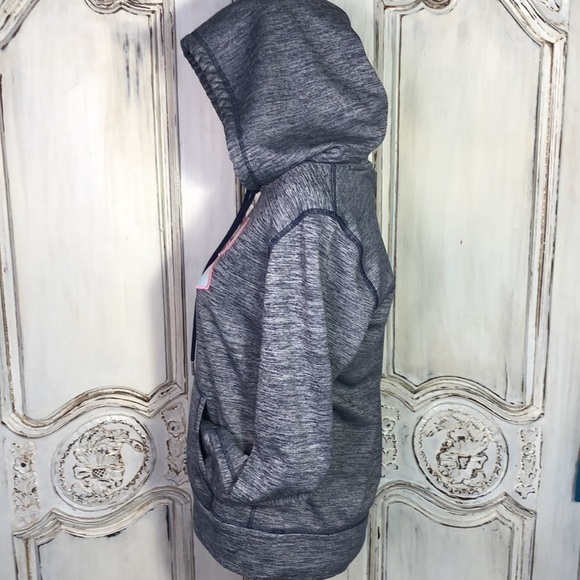 Under Armour Long Sleeve Navy and Turquoise Hoodie Size S/M - Picture 6 of 7